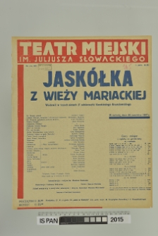 JASKÓŁKA Z WIEŻY MARIACKIEJ