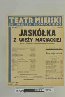 JASKÓŁKA Z WIEŻY MARIACKIEJ