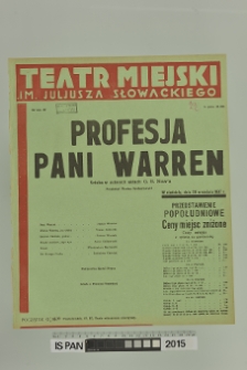 PROFESJA PANI WARREN