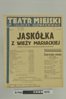 JASKÓŁKA Z WIEŻY MARIACKIEJ