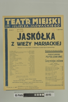 JASKÓŁKA Z WIEŻY MARIACKIEJ