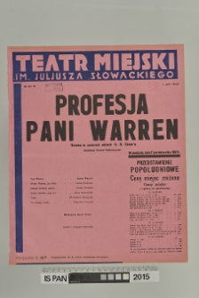 PROFESJA PANI WARREN