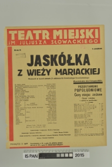 JASKÓŁKA Z WIEŻY MARIACKIEJ