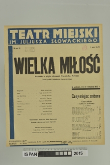WIELKA MIŁOŚĆ