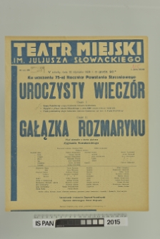 UROCZYSTY WIECZÓR ku uczeniu Rocznicy Powstania Listopadowego/NOC LISTOPADOWA