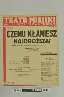 CZEMU KŁAMIESZ NAJDROŻSZA