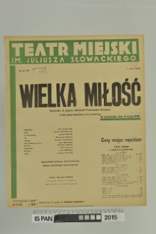 WIELKA MIŁOŚĆ