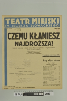 CZEMU KŁAMIESZ NAJDROŻSZA
