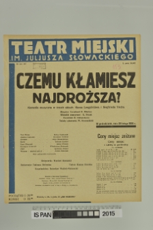 CZEMU KŁAMIESZ NAJDROŻSZA