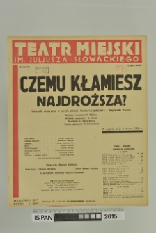 CZEMU KŁAMIESZ NAJDROŻSZA