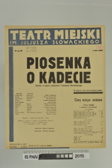 PIOSENKA O KADECIE