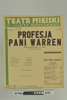 PROFESJA PANI WARREN