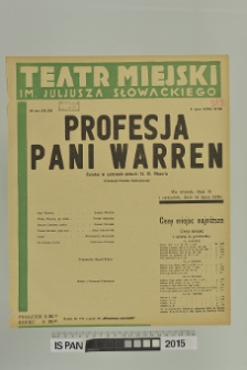PROFESJA PANI WARREN
