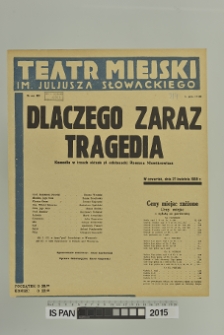 DLACZEGO ZARAZ TRAGEDIA