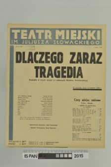 DLACZEGO ZARAZ TRAGEDIA
