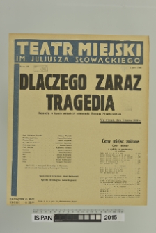 DLACZEGO ZARAZ TRAGEDIA