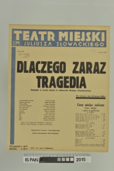 DLACZEGO ZARAZ TRAGEDIA