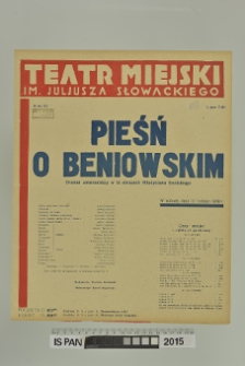 PIEŚŃ O BENIOWSKIM