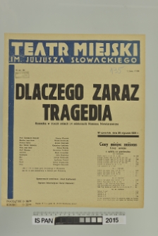 DLACZEGO ZARAZ TRAGEDIA