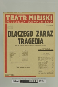 DLACZEGO ZARAZ TRAGEDIA