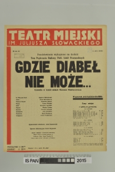 GDZIE DIABEŁ NIE MOŻE...