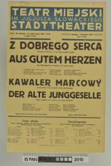 Z DOBREGO SERCA AUS GUTEN HERZEN/KAWALER MARCOWY DER ALTE JUNGGESELLE