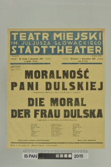 MORALNOŚĆ PANI DULSKIEJ DIE MORAL DER FRAU DULSKA