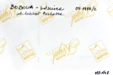 Bobowa, bożnica, opis fotografii na rewersie.