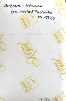 Bobowa, bożnica, opis fotografii na rewersie.