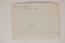 Bełz, synagoga, verso fotografii.