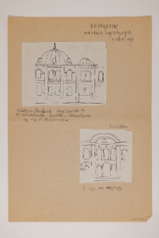 Białystok, Synagoga Wielka, szkice.