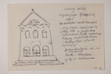 Białystok, Synagoga Stara, szkic elewacji.