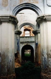 Kalwaria, synagoga Letnia, wnętrze, bima.