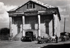 Klimontów, synagoga, elewacja frontowa.