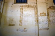 Kraków Kazimierz, bożnica Izaaka, wnętrze, ściana, polichromia.