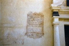 Kraków Kazimierz, bożnica Izaaka, wnętrze, ściana, polichromia.