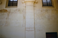 Kraków Kazimierz, bożnica Izaaka, wnętrze, ściana, polichromia.