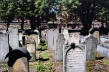 Kraków Kazimierz, cmentarz REMU, fragment, macewy.