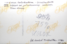 Kraków, bożnica Kupa, opis na rewersie fotografii.