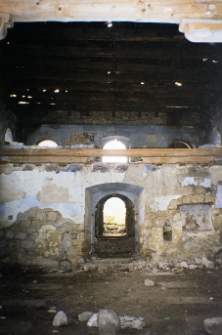 Książ Wielki, synagoga, wnętrze, ściana wejściowa.