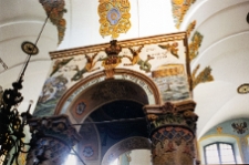 Łańcut, synagoga, wnętrze, bima, zwieńczenie, strona północna.