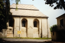 Łęczna, duża synagoga, elewacja południowa.