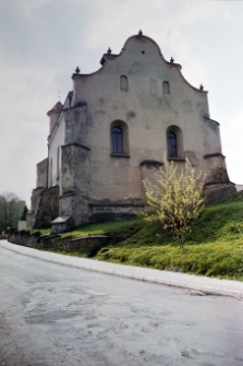 Lesko, synagoga, elewacja tylna.