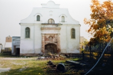 Orla, synagoga, elewacja frontowa, widok od wschodu.