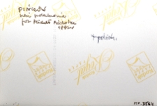 Pińcz&oacute;w, Stara Synagoga, opis na rewersie fotografii.