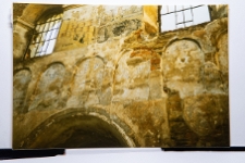 Rymanów, synagoga, wnętrze, dekoracja ściany, polichromia.