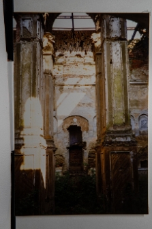 Rymanów, synagoga, wnętrze, bima.