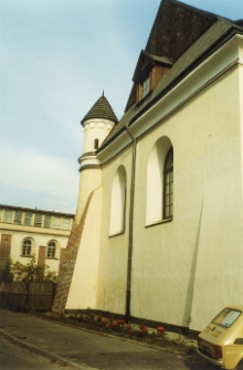 Rzeszów, Synagoga Staromiejska, ściana zachodnia, wieżyczka narożna.