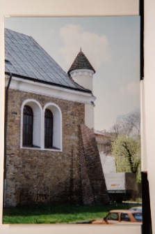 Rzeszów, Synagoga Staromiejska, elewacja północna, fragment, wieżyczka narożna.