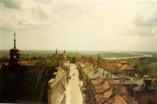 Sandomierz, fragment miasta z synagogą.